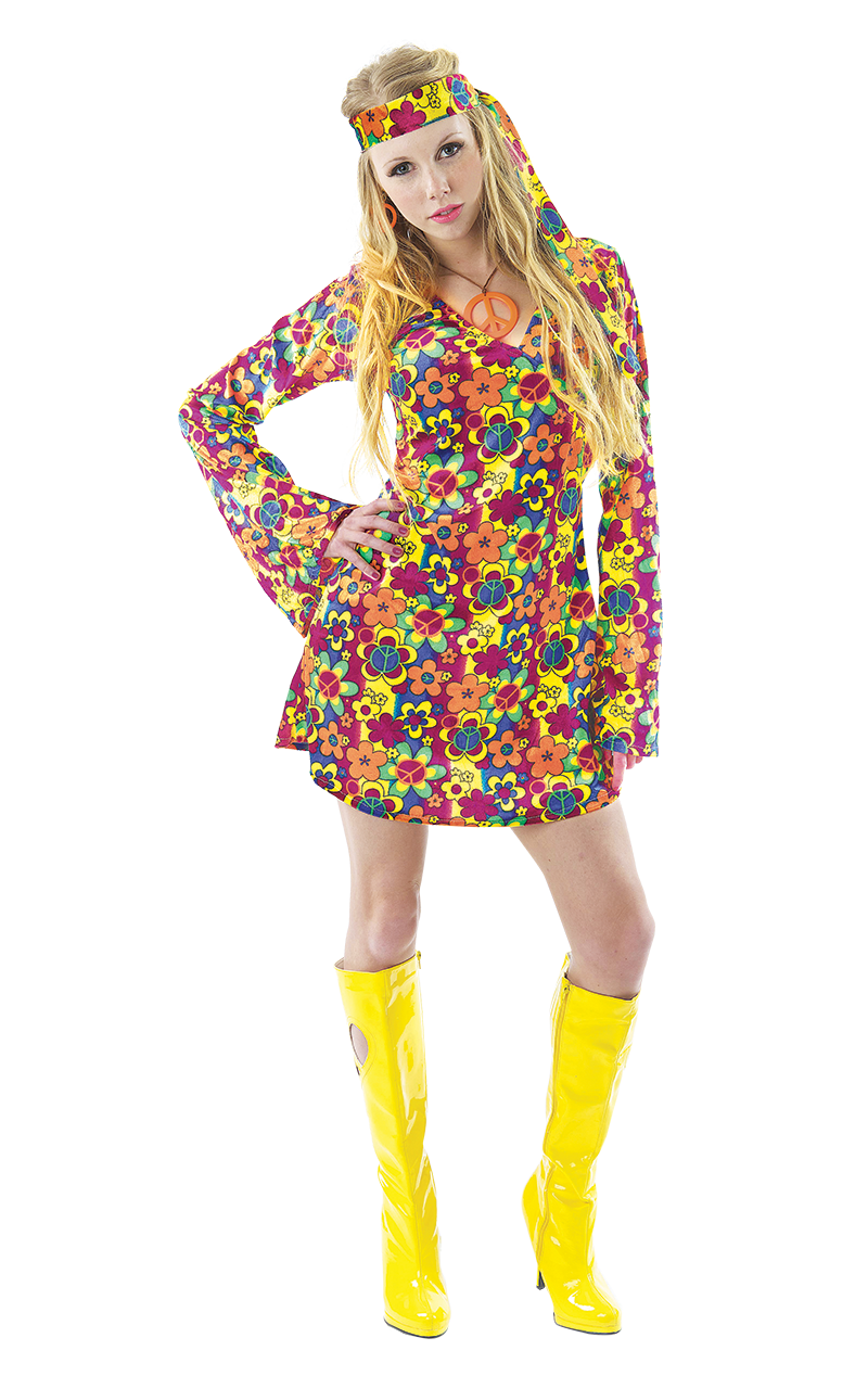Costume Donna Hippie Anni 60