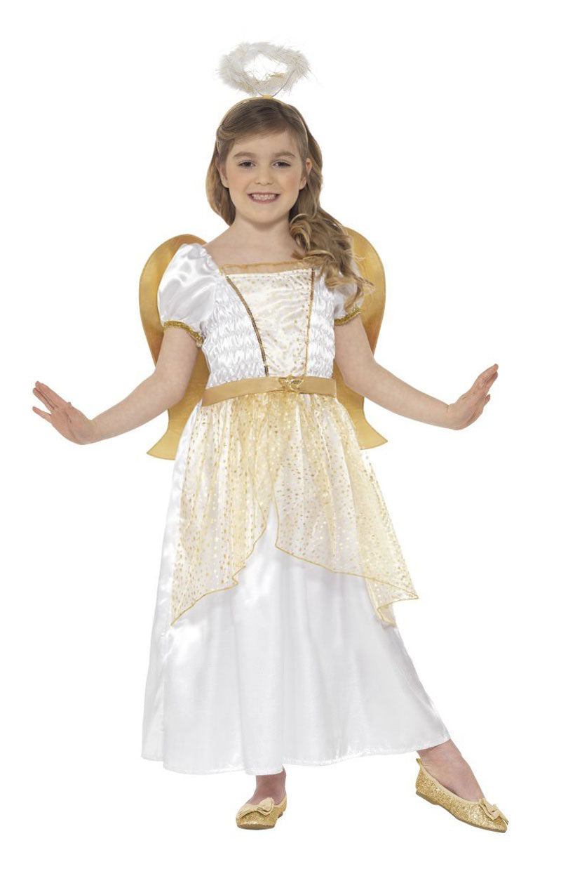 Costume da Angelo ragazza (oro)