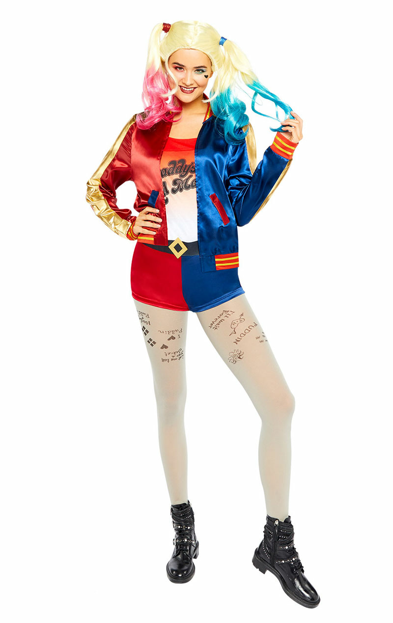 Bambini Ragazze Costume Suicide Squad Harley Quinn Fancy Dress