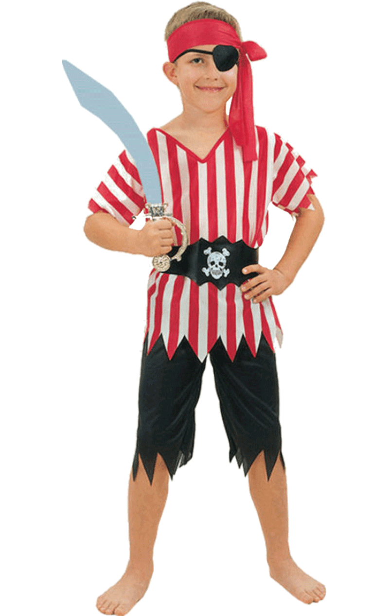 Costume da pirata a righe per bambini