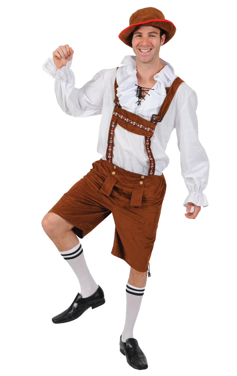 Costume adulto dell'Oktoberfest di Lederhosen