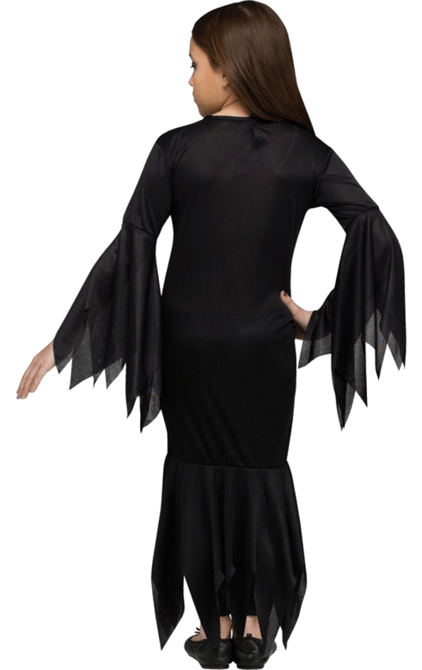 ▷ Costume Morticia La famiglia Addams bambina per Halloween e