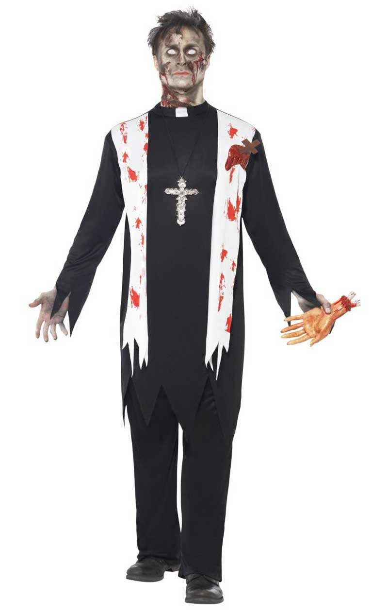 Costume da prete zombi da uomo