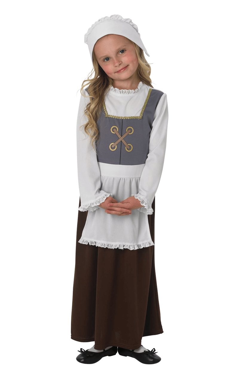 Costume da cameriera Tudor bambino