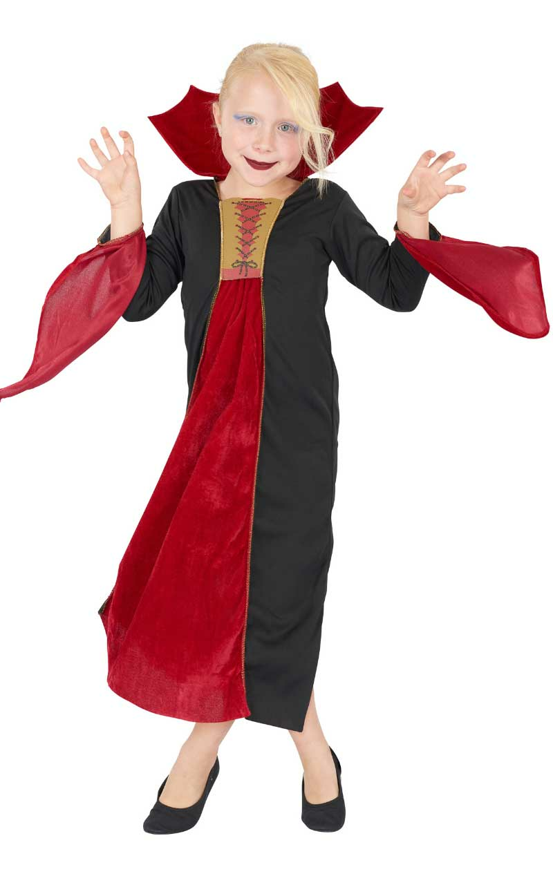 Costume da vampira gotica di Halloween per bambini