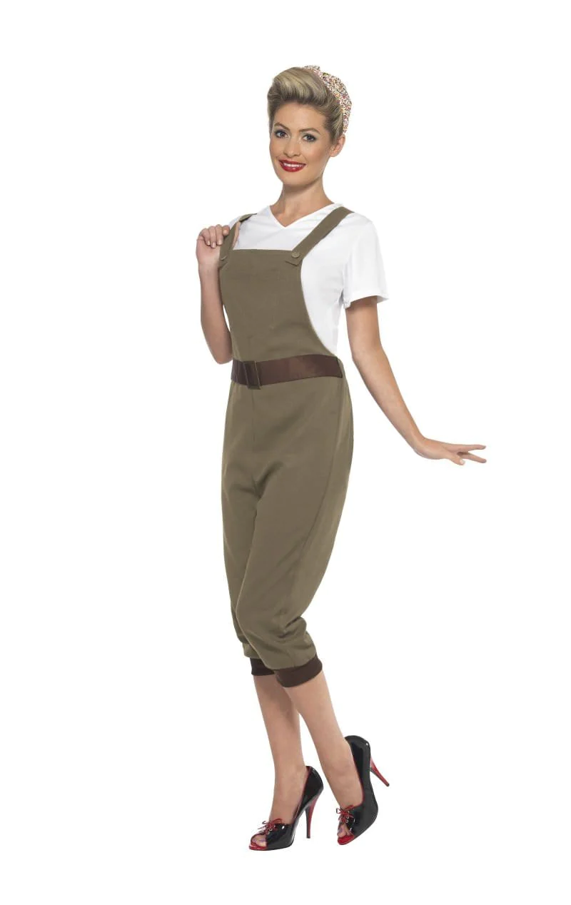 Costume da ragazza di terra per adulti della seconda guerra mondiale