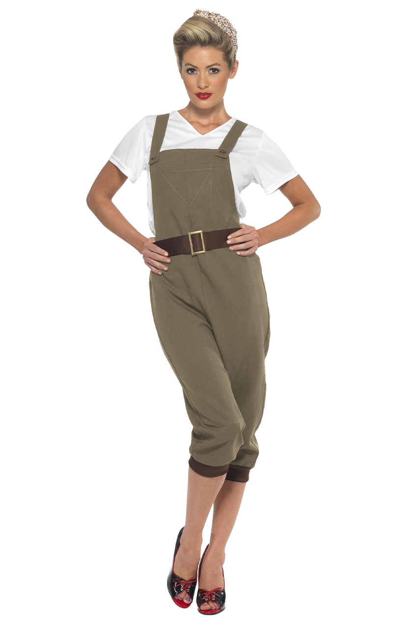Costume da ragazza di terra per adulti della seconda guerra mondiale