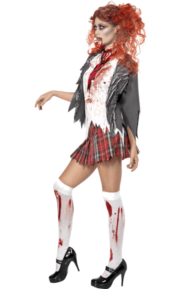Costume da zombi da ragazza del liceo da donna