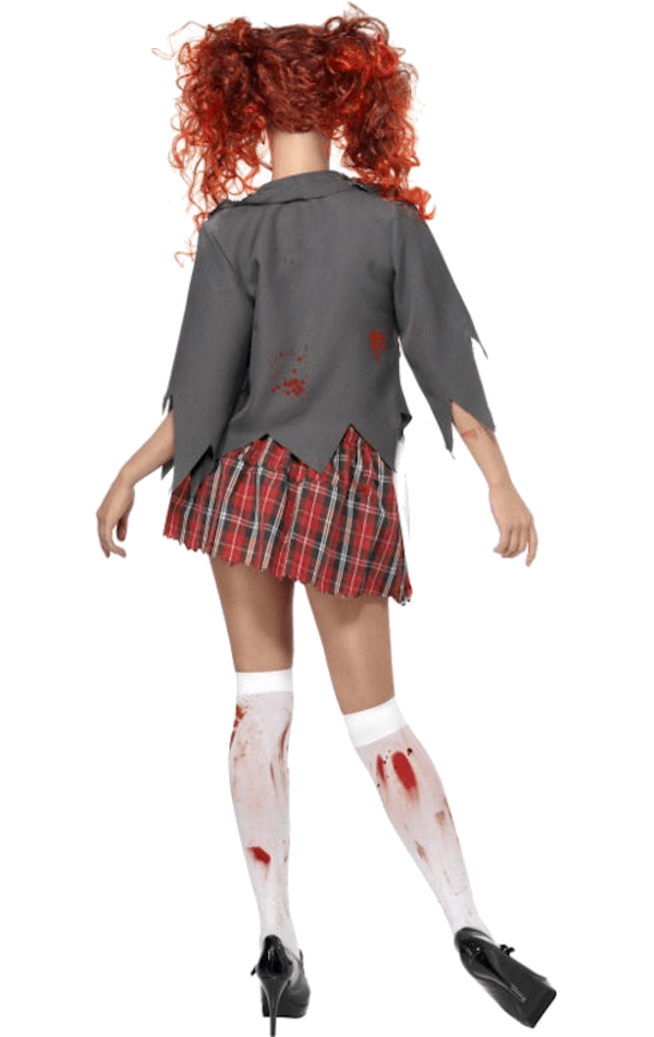 Costume da zombi da ragazza del liceo da donna