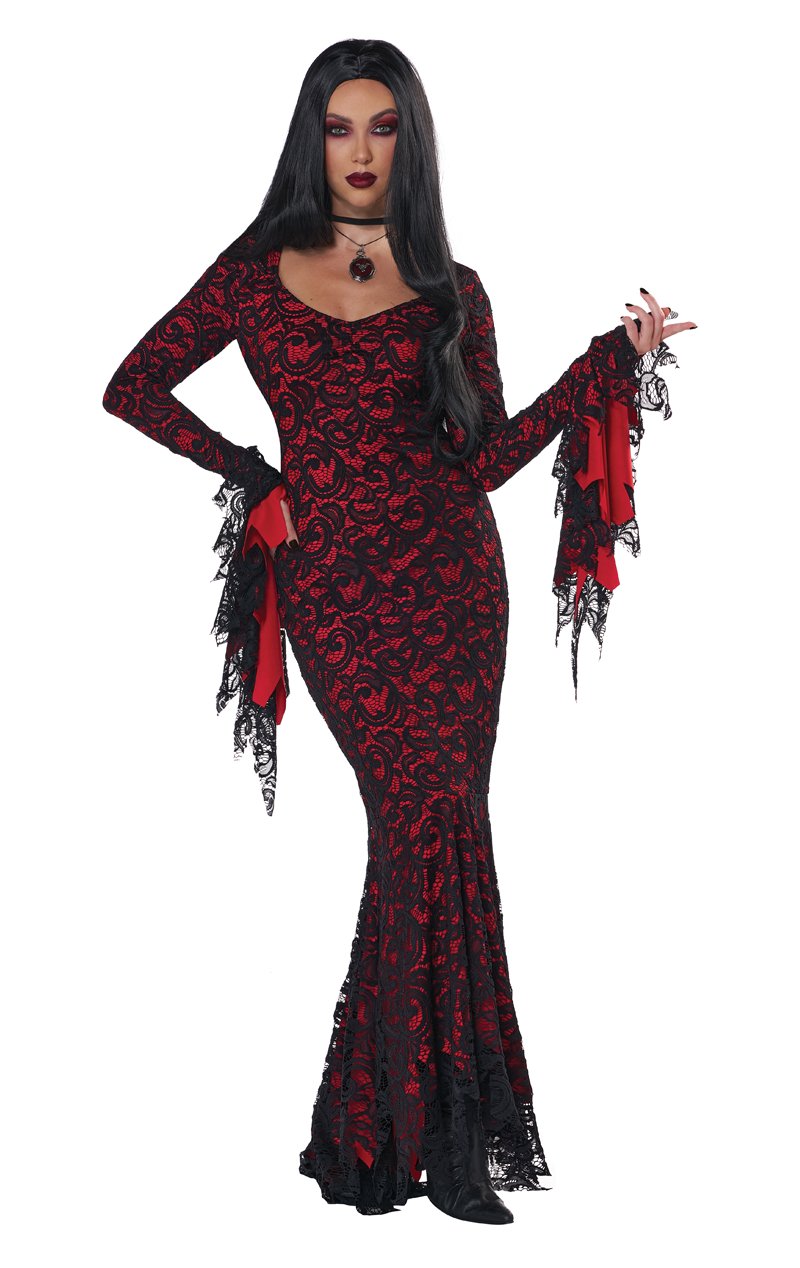 Adult Lace Sexy Vampire Dress - Joke.co.uk