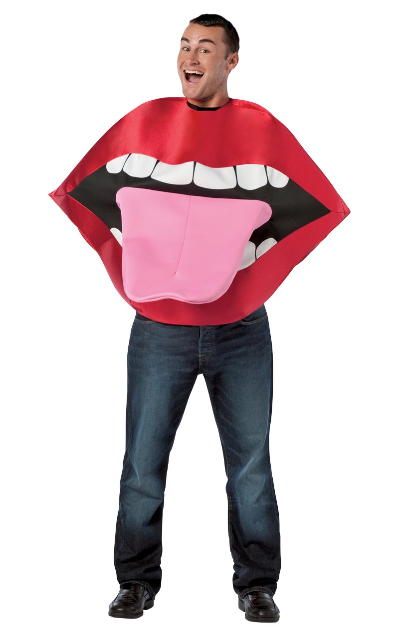 Adult Lips and Tongue Costume - Joke.co.uk