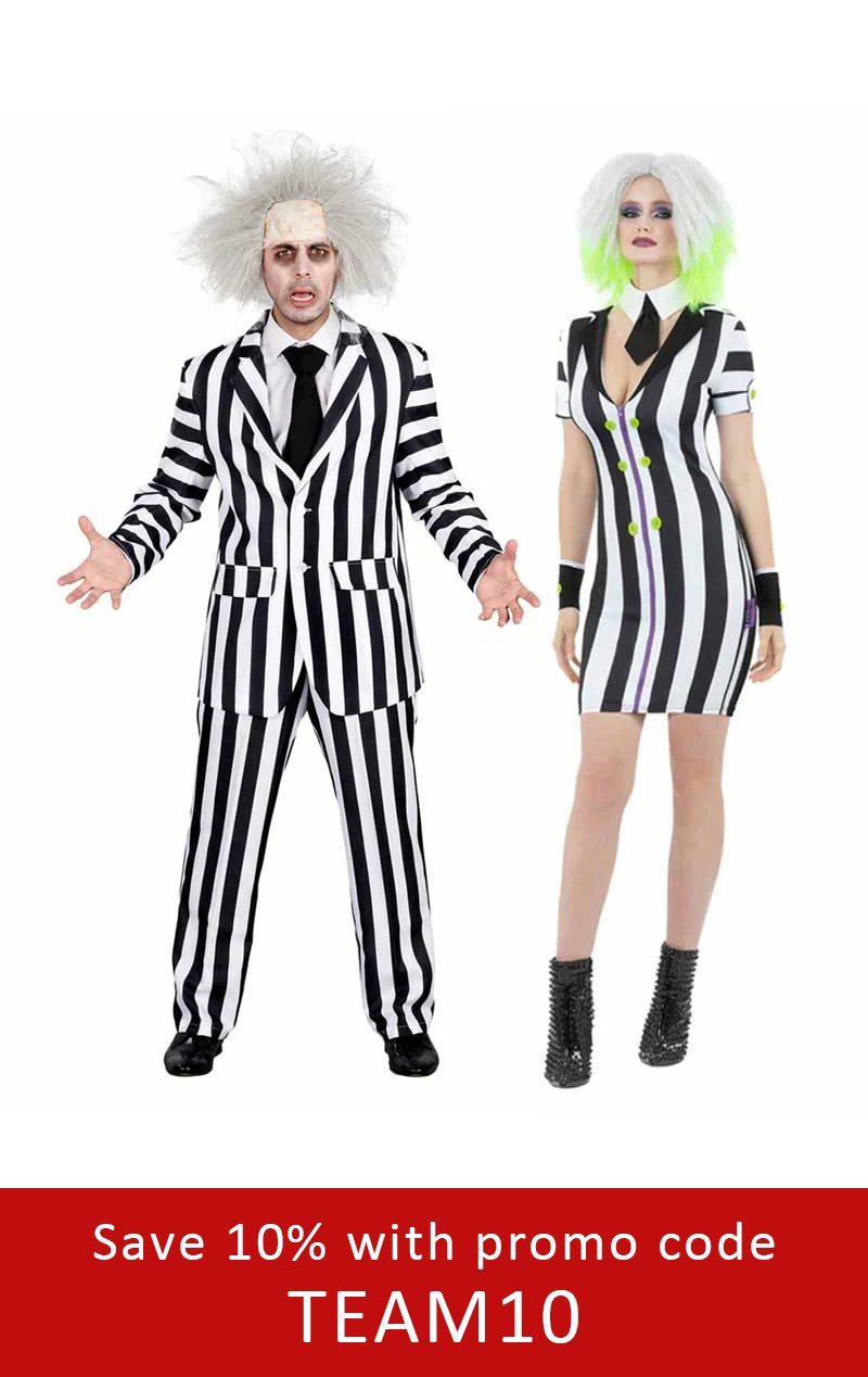 Beetlejuice Couples Costume - Joke.co.uk