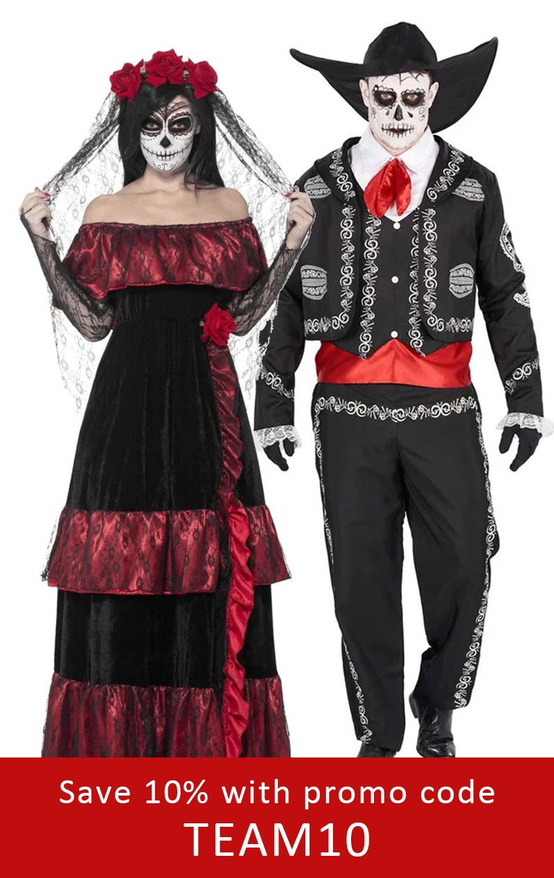 Day of the Dead Couples Costume - Joke.co.uk