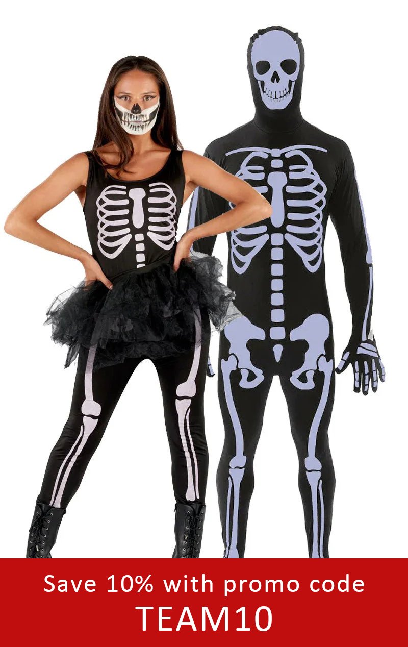 Skeleton Couples Costume - Joke.co.uk