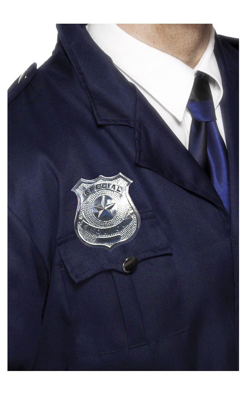 Accessorio distintivo della polizia d'argento