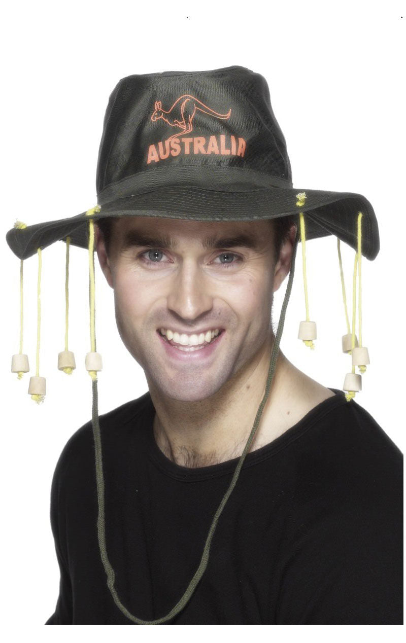 Cappello Australiano Con Tappi Di Sughero