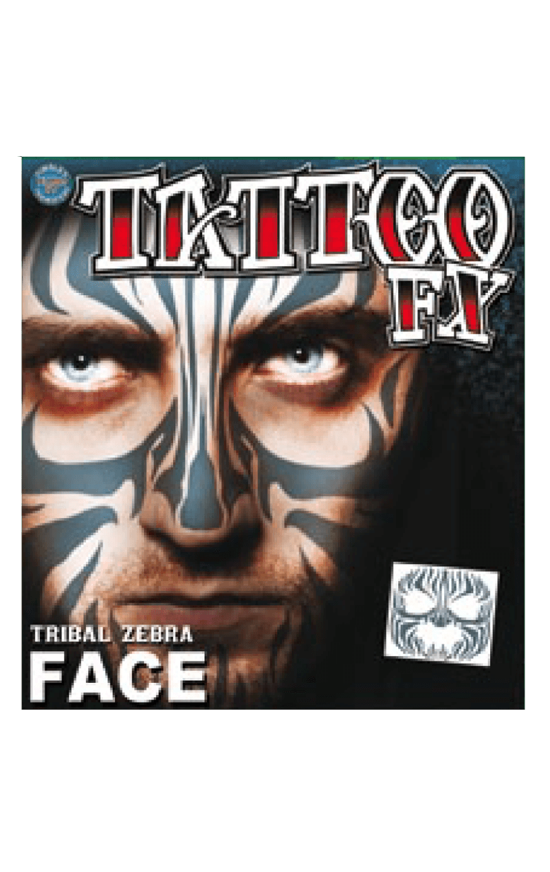 Tatuaggio di faccia di zebra tribale