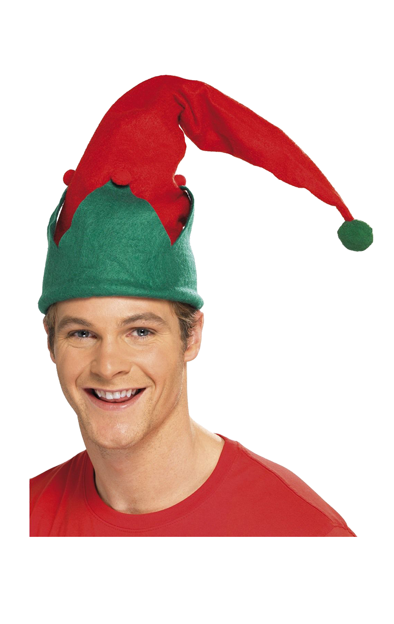 Cappello da elfo di Natale rosso adulto