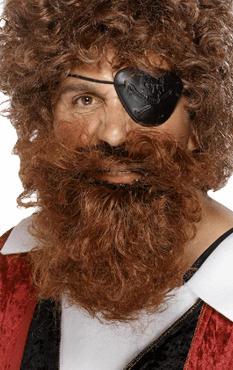 Accessorio per barba marrone da pirata