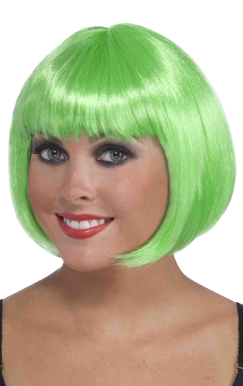 Parrucca verde neon