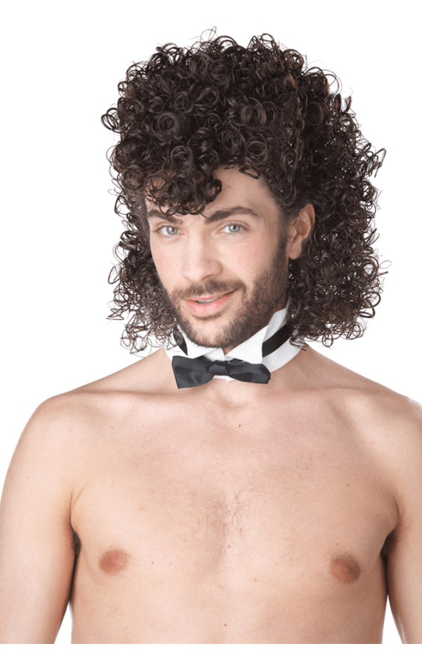 Parrucca da spogliarellista maschile - Marrone