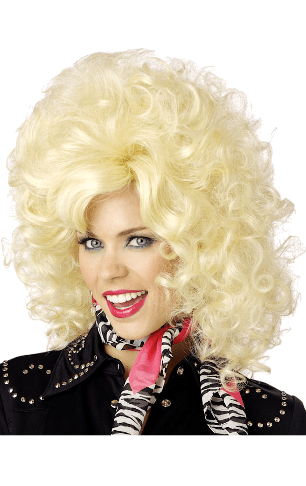 Parrucca bionda riccia Dolly Parton