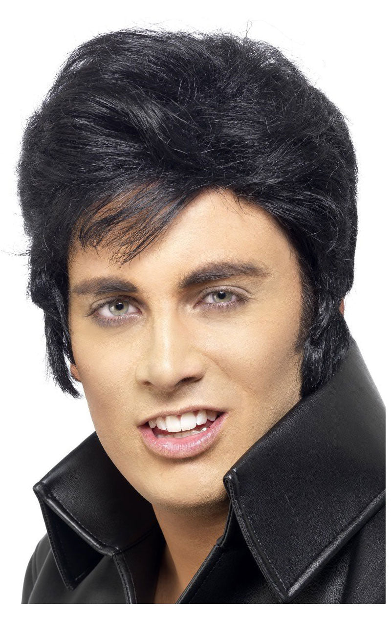 Parrucca da uomo nera di Elvis