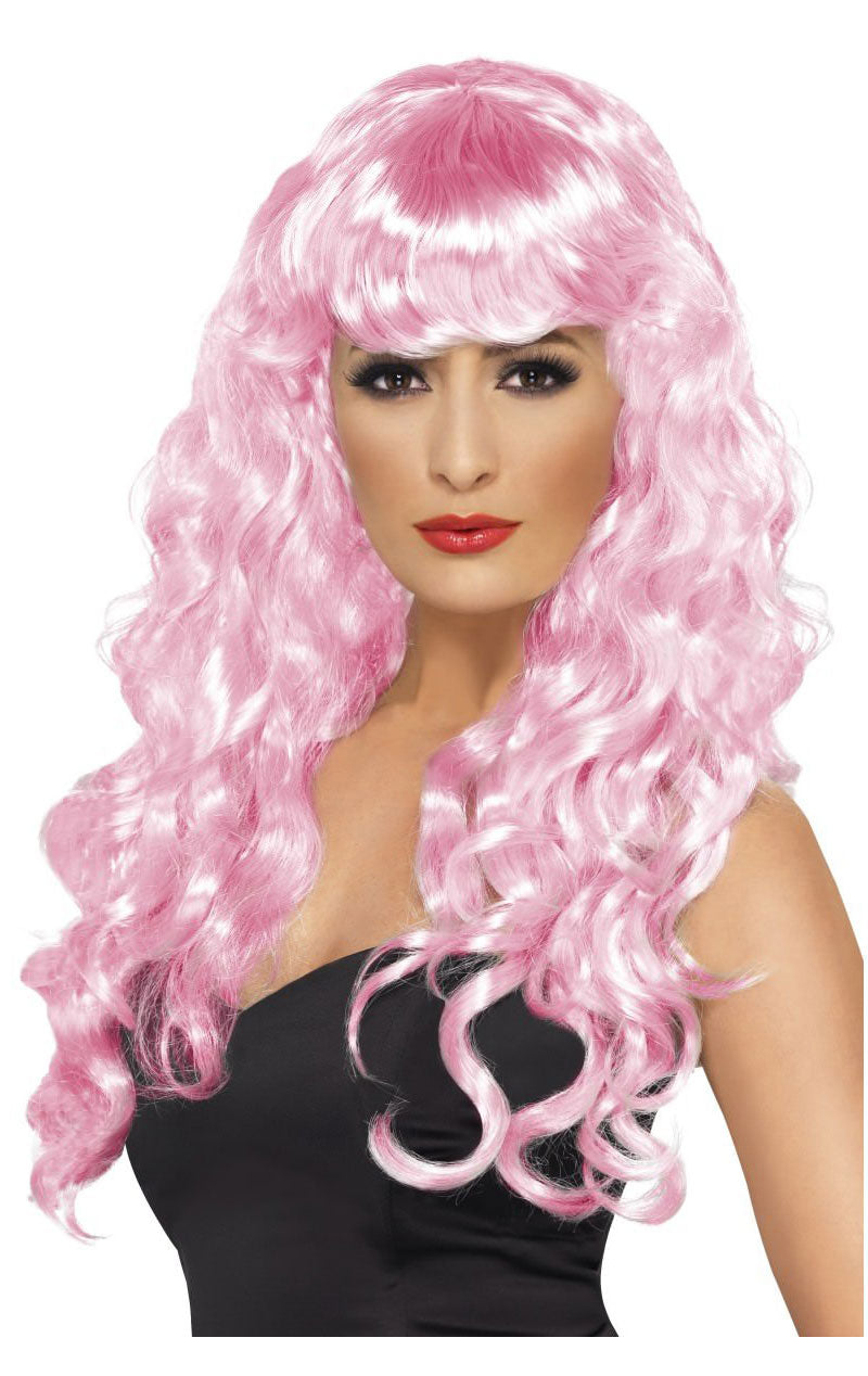 Parrucca rosa sirena