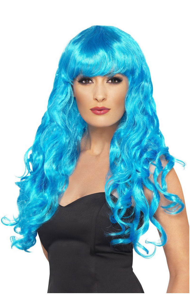 Parrucca da sirena (blu)