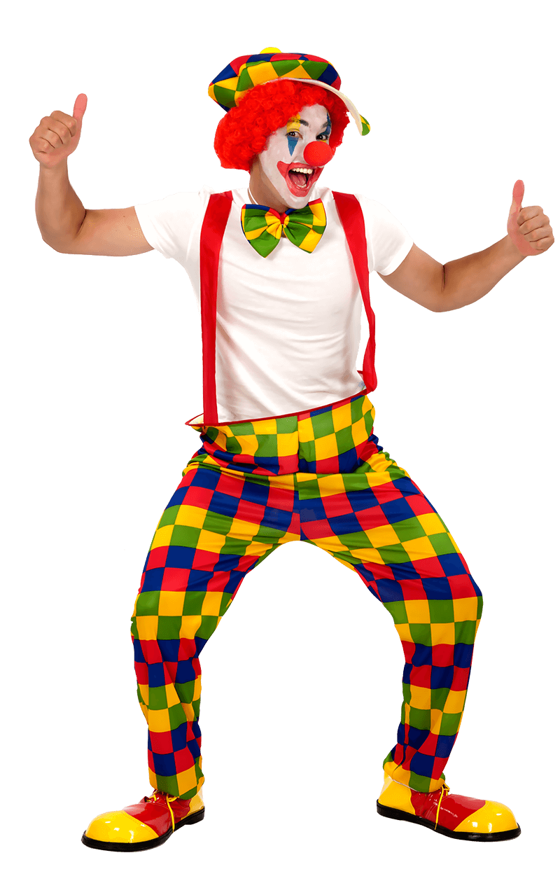 Costume da clown da circo divertente per uomo