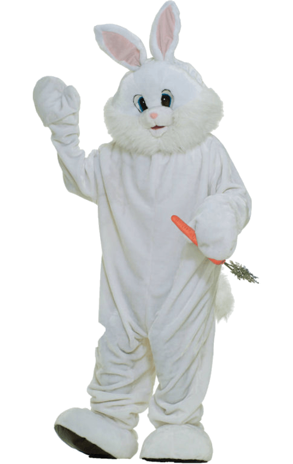 Costume da mascotte di coniglietto di peluche deluxe