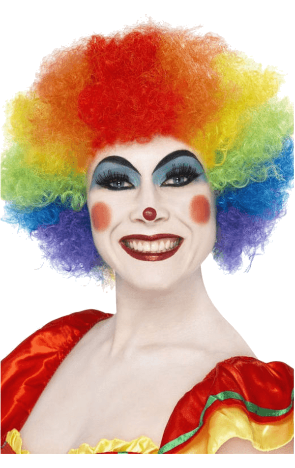 Parrucca da Clown economica in ARCOBALENO