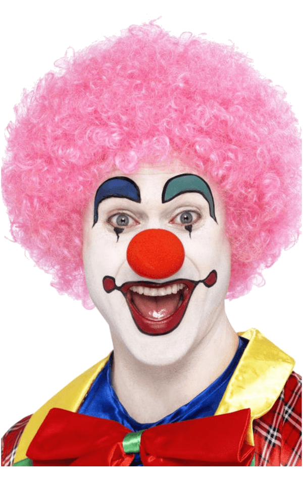 Parrucca da Clown Economica in ROSA