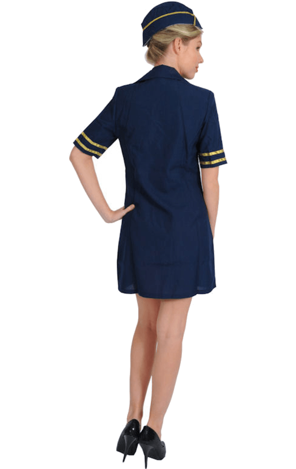 Costume da hostess blu per adulti