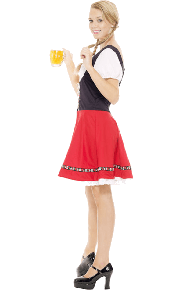 Costume rosso bavarese dell'Oktoberfest