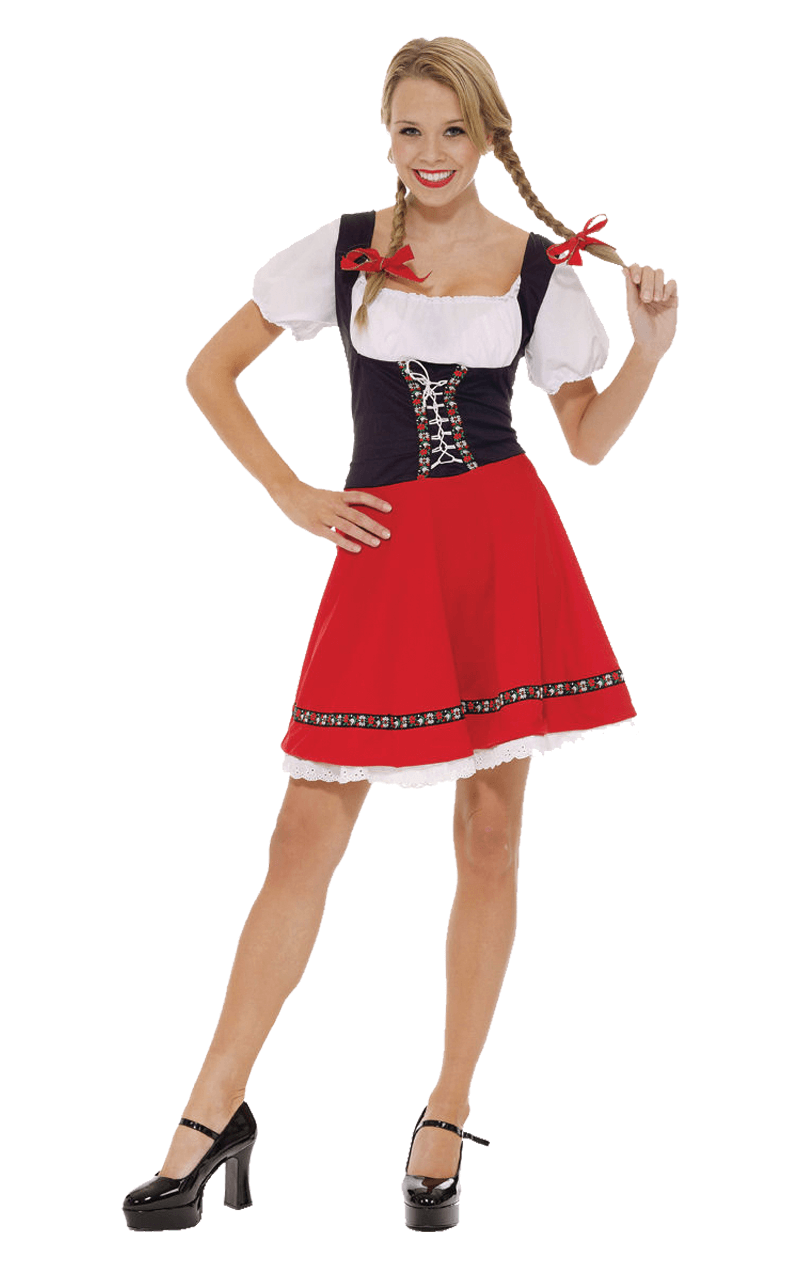 Costume rosso bavarese dell'Oktoberfest
