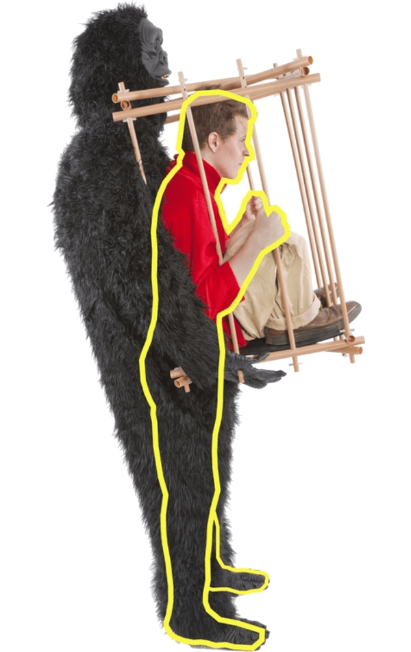 Costume adulto da Gorilla e Gabbia