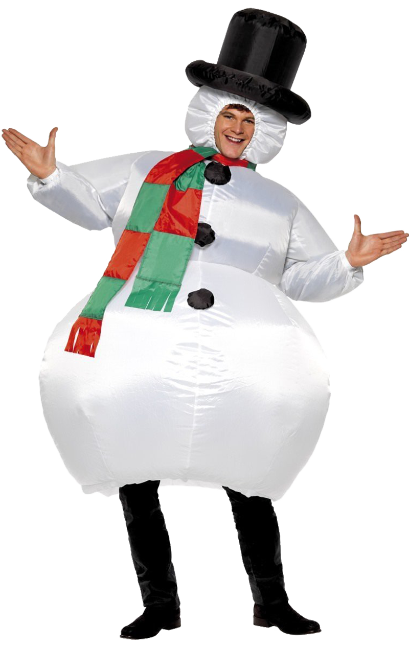 Costume da pupazzo di neve gonfiabile per adulti