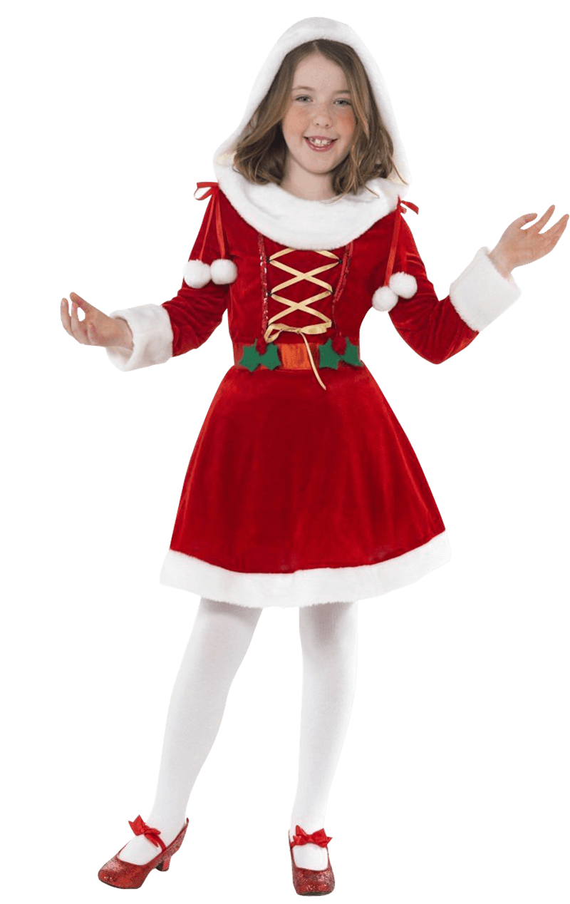 Costume da Babbo Natale da piccola signorina