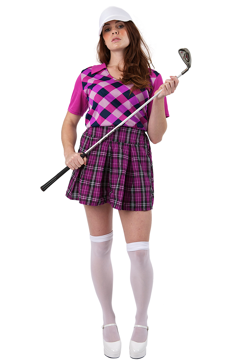 Costume da golf da pub viola da donna