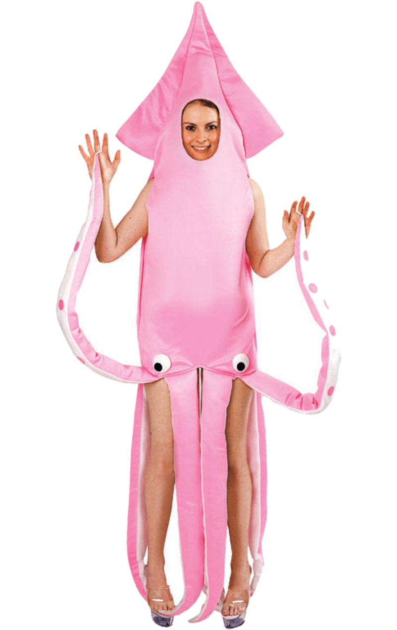 Costume da calamaro rosa adulto