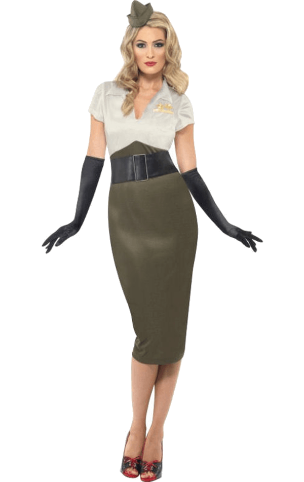 Costume da ragazza dell'esercito degli anni '40