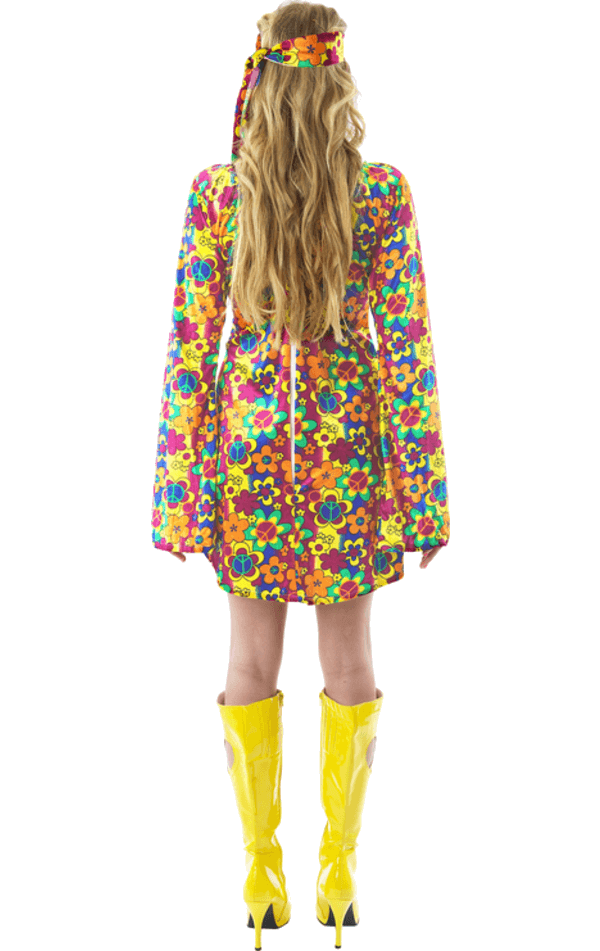 Costume da hippy Flower Power per adulto degli anni '60