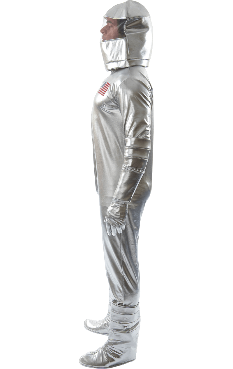 Costume da astronauta in argento da uomo