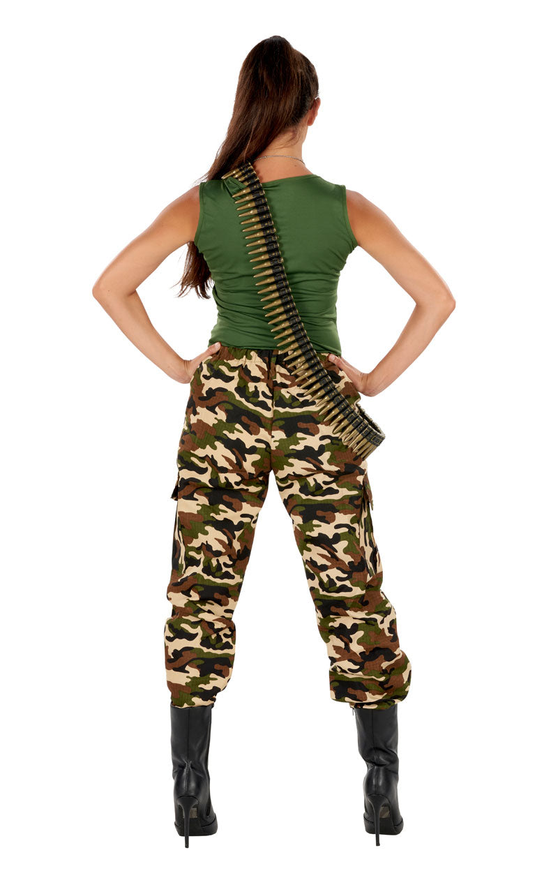 Costume da ragazza dell'esercito mimetico