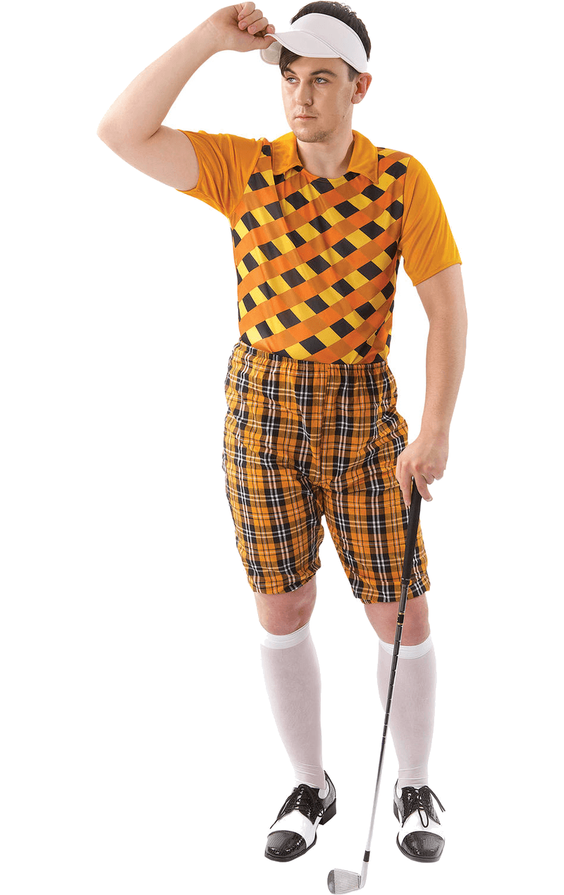 Costume da golf da uomo arancione da pub