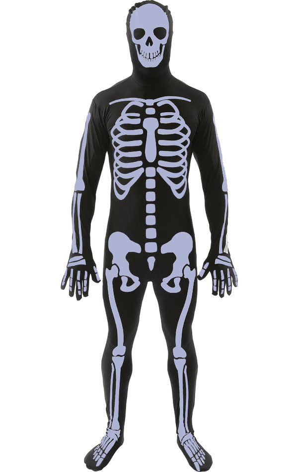 Costume di Halloween per adulto con pelle di scheletro