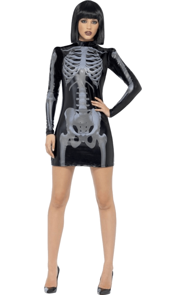 Costume da scheletro di Miss Whiplash per adulti