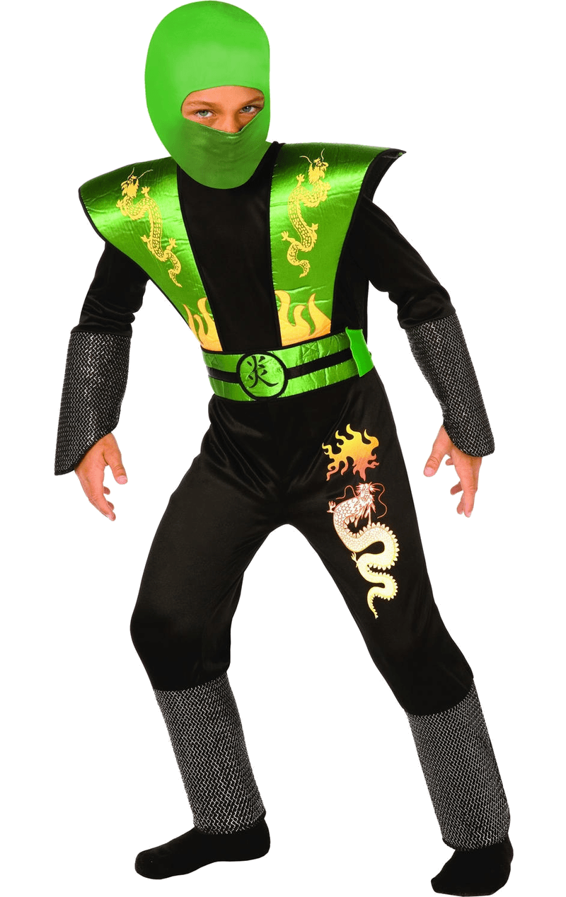 Costume da guerriero ninja verde per bambini