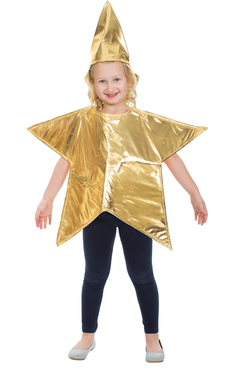 Costume di Natale stella d'oro per bambini